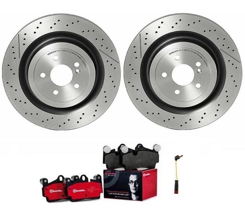Mercedes Brembo Brakes Kit Pads and Rotors Rear (360mm) (Ceramic